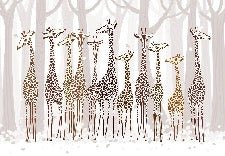 Tapete Elegante Giraffen