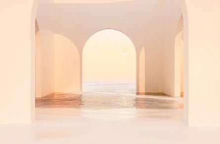 Papel pintado arco panorámico puesta de sol