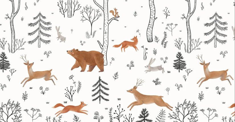 Papier peint enfant esprit de la forêt, XXL, tendance