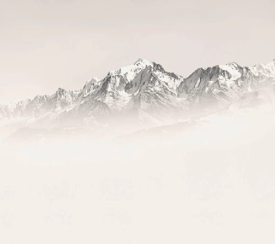 Il Monte Bianco nella nebbia seppia