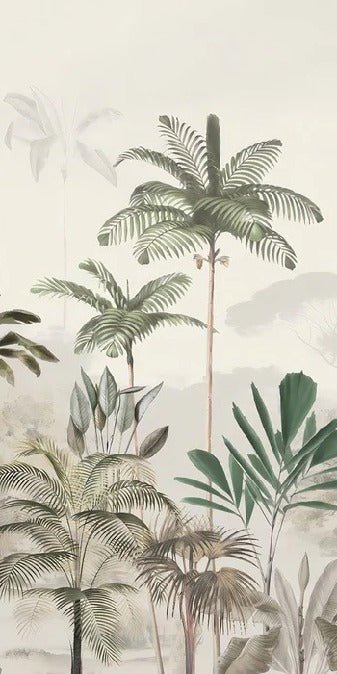 Papier peint panoramique jungle eden vert