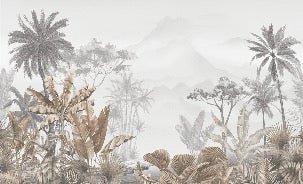 Papier peint tendance tropical sepia, XXL, tendance