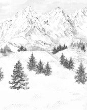 Papier peint montagne sommets de Chamonix, XXL, tendance