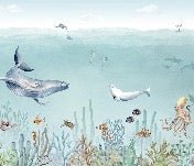 Papier peint panoramique vie marine, XXL, tendance