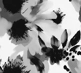 Papier peint fleur hypnotique noir et blanc