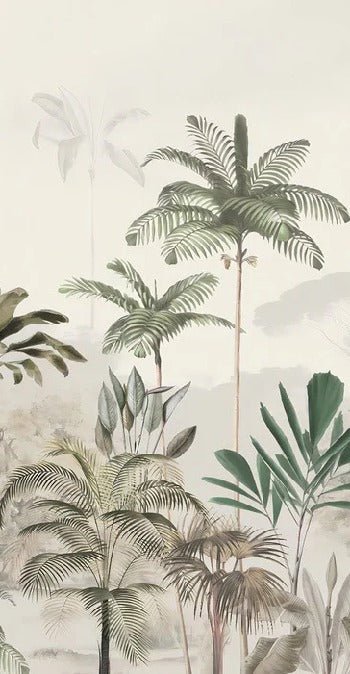 Papier peint panoramique jungle eden vert