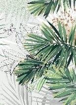 Panoramic nature green palm wallpaper