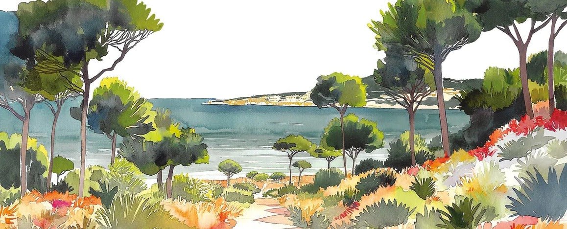 Panoramic summer air wallpaper