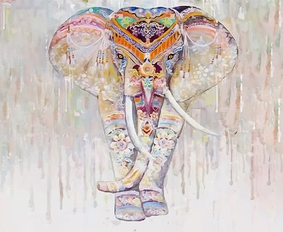 Papel pintado de Elefante indio boho