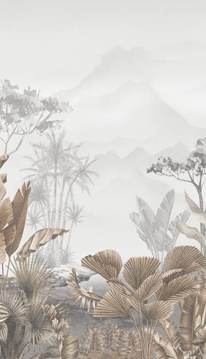 Papier peint tendance tropical sepia, XXL, tendance