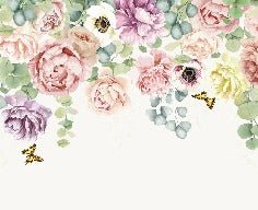 Papier peint jardin de fleurs