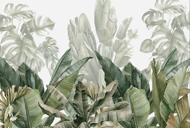 Papel pintado panorámico Plátano verde