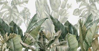 Papel pintado panorámico Plátano verde