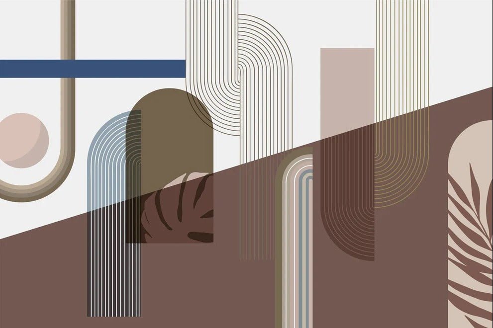 Papier peint Art déco moka