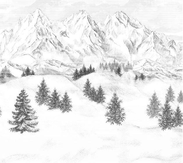 Tapete Berggipfel von Chamonix