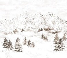 Tapete Bergmassiv der Alpen