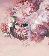 Papier peint panoramique pivoines rosé
