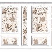 Papel pintado con molduras vegetales Haussmann