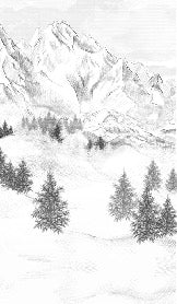 Papier peint montagne sommets de Chamonix