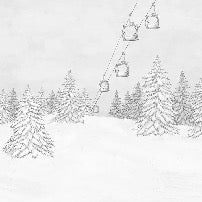 Blue gondola mountain wallpaper