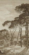 Papier peint panoramique paysage italien ambré, XXL, tendance