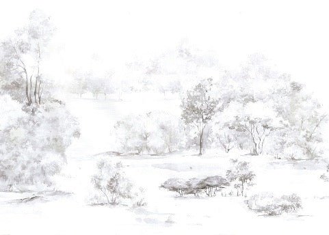 Watercolor pine forest wallpaper