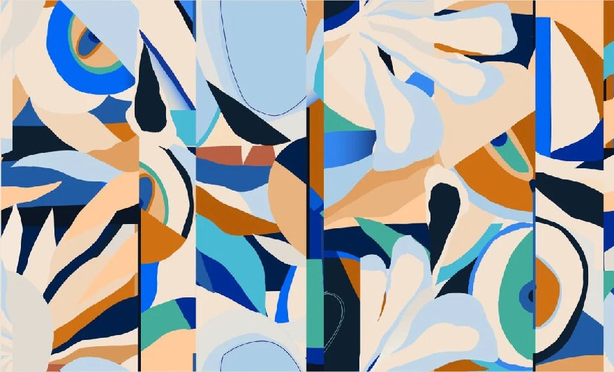 Papier peint abstrait vibrant