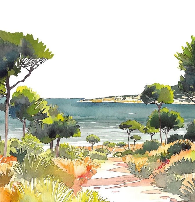 Panoramic summer air wallpaper