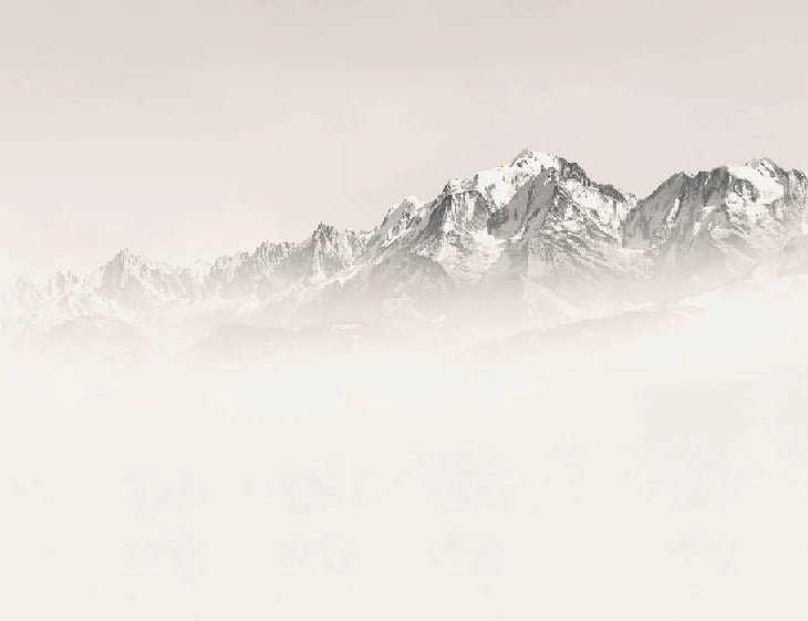 Il Monte Bianco nella nebbia seppia