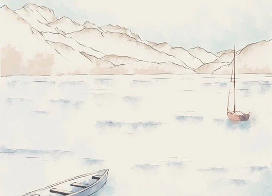 Annecy, picos y arte papel pintado