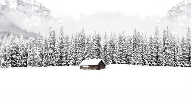 Panorama-Tapete Chalet in den Bergen