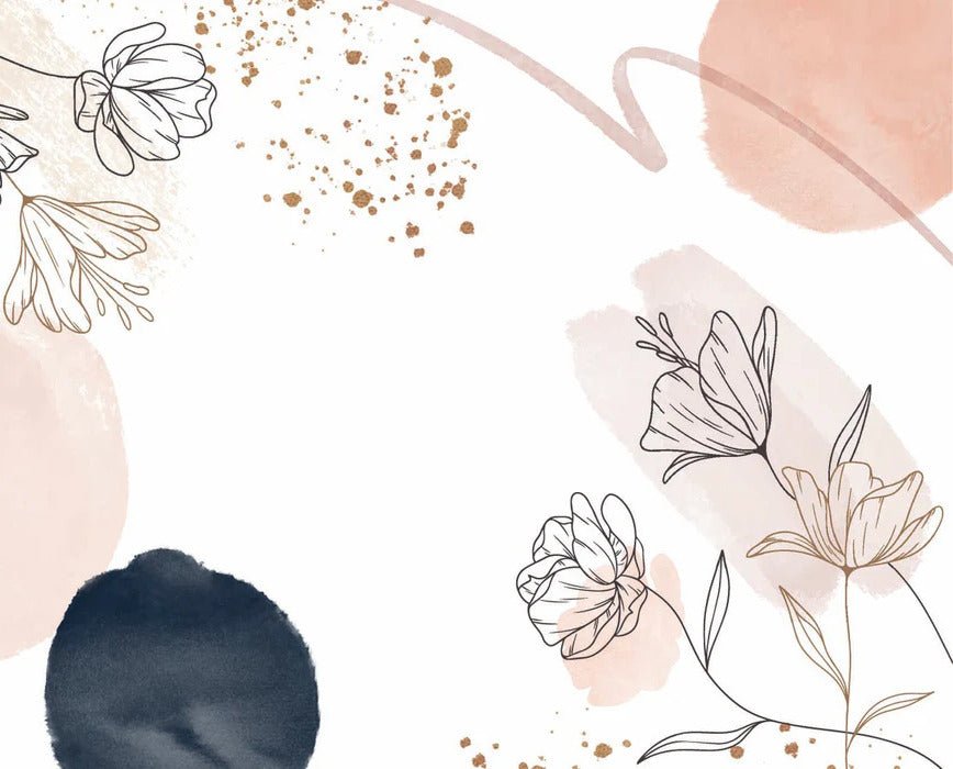 Papier peint formes et fleurs, XXL, tendance