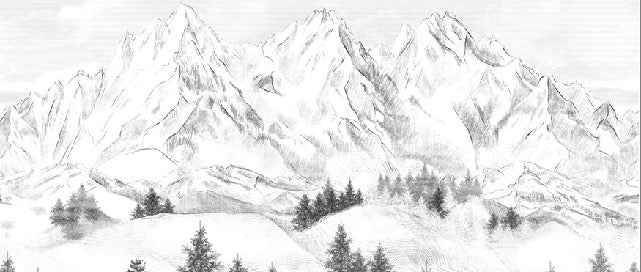 Papier peint montagne sommets de Chamonix
