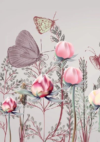 Panorama-Tapete Blume & Tulpe