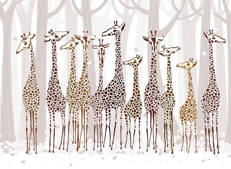 Tapete Elegante Giraffen