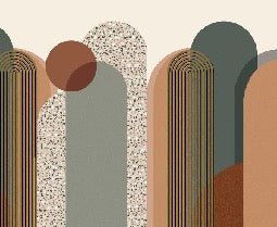 Tapete Art Deco Grafik Trend