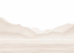 Papier peint Annecy et son lac paisible beige