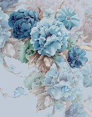 Tapete Blaue Blumen