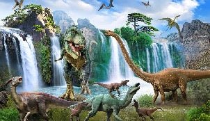 Tapete Dinosaurier 3D