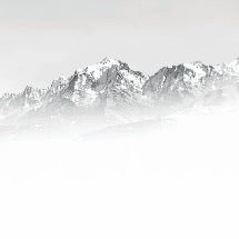 Papier peint Mont Blanc dans la brume noir et blanc, XXL, tendance