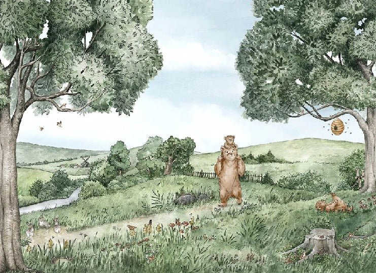 Papier peint enfant frères des ours