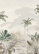 Papier peint panoramique jungle eden vert