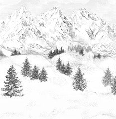 Tapete Berggipfel von Chamonix