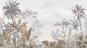 Papier peint tendance tropical sepia