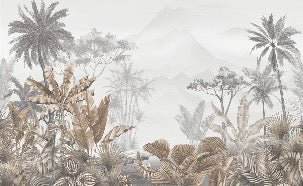 Papier peint tendance tropical sepia