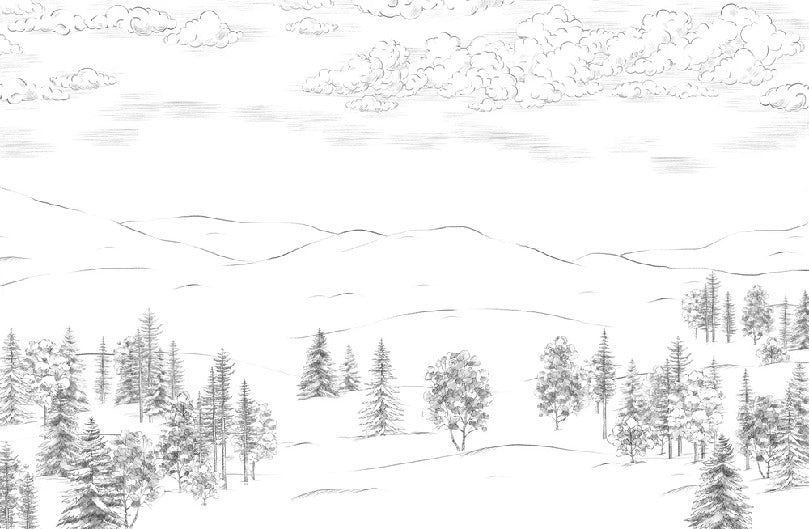 Cimes sketch mountain wallpaper