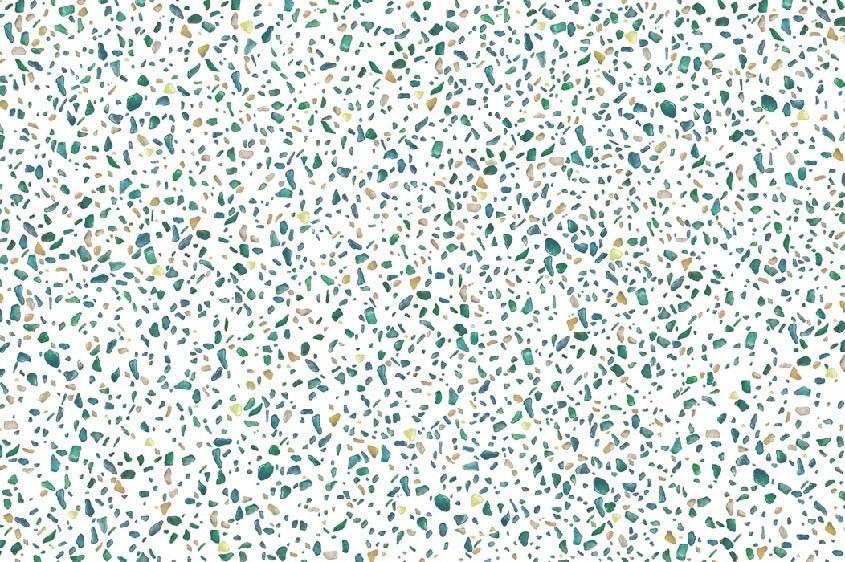 Tapete mit Anis-Terrazzo-Effekt