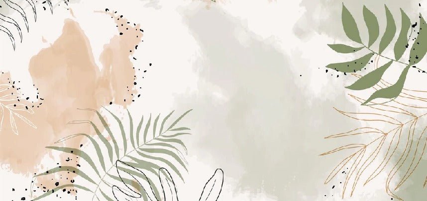Papier peint panoramique aquarelle végétale, XXL, tendance
