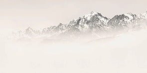 Papier peint Mont Blanc dans la brume sépia