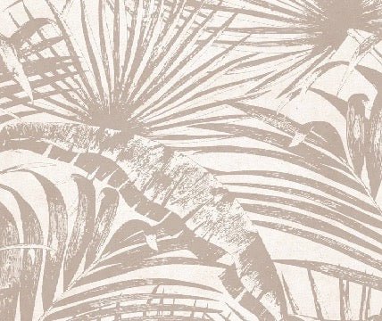 Carta da parati monocromatica con foglie di giungla